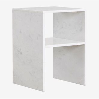 Sklum Mesa auxiliar cuadrada 35x35 cm en mármol Gabrielle SKLUM