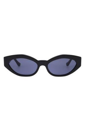 Florence By Mills 54mm Cat Eye Sunglasses in Gloss Black at Nordstrom Rack