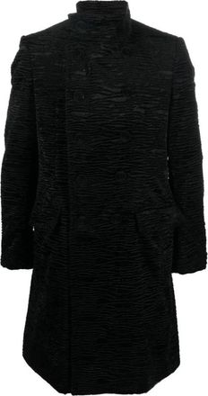 Balmain Astrakan Jas - Heren - Mantel - Zwart - M - Leer - Jassen