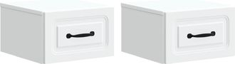 vidaXL Mesita De Noche De Pared 2 Uds. 34,5 X 33 X 20 Cm Vidaxl
