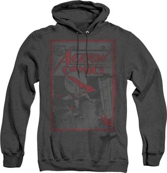 Gildan Superman Action Comics 23 Adult Heather Hoodie / Hooded Sweatshirt