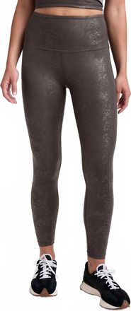 Beyond Yoga Powershine Viper High Waisted Midi Legging In Espresso Viper