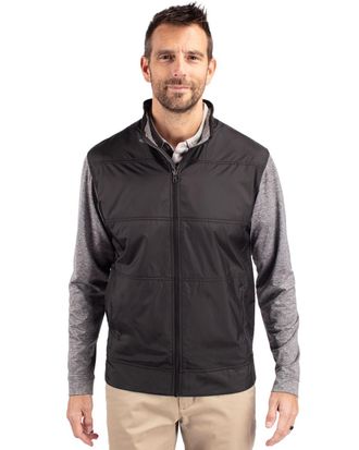 Cutter & Buck Stealth Hybrid Quilted Mens Full Zip Windbreaker Jacket