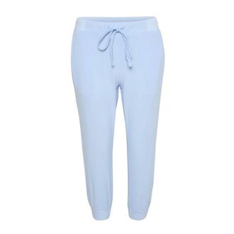 Kaffe Pantaloni Capri Blu Vista Cotone Morbido - - Trousers - Donna - Blu - 3XL