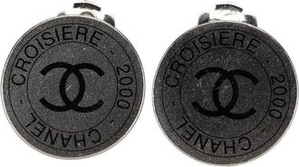 Chanel Orecchini a clip CC Cruise Disc placcati argento 2000