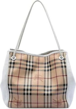 Burberry Pre-owned Tote Bags, female, Beige, Size: ONE SIZE Pre-owned Tote Bag