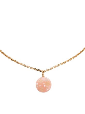 Chanel 2005 Resin CC Faux Pearl Pendant Necklace costume necklace - women - Gold Plated/Resin - One Size