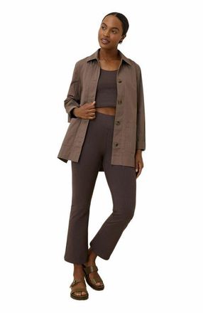 Pact On the Go-To Cropped Bootcut Legging Made with Organic Cotton in Chocolate Heather at Nordstrom, Size Medium