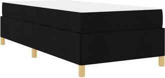 vidaXL Vidaxl - Cama Tipo Box Spring Negro Y Blanco Y Negro 100 X 200 Cm Tela