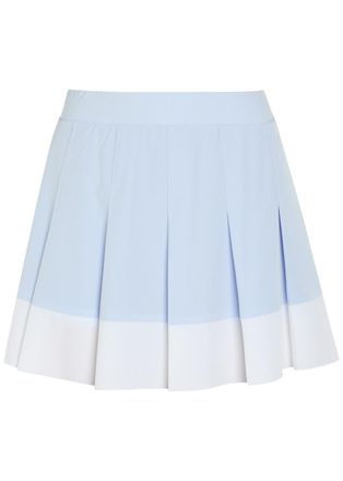Varley Chase 14.5 Colour-blocked Stretch-woven Skort - Light Blue - Xxs (UK4 / Xxs)