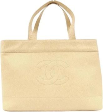Chanel Pre-owned Tote Bags, female, Beige, Size: ONE SIZE Pre-owned Vintage Tote Bag