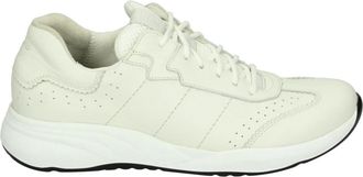 Durea Schoenen, Dames, Beige, 43 EU, Leer, Sportieve Lage Dames Sneakers Wit