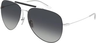 Gucci GG2255S 002 Mens Sunglasses Silver Size 60 - Free RX Lenses - Free RX Lenses