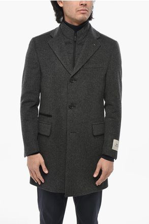 Corneliani CC COLLECTION Cappotto in Lana Vergine con Chest-Piece Remov taglia 50