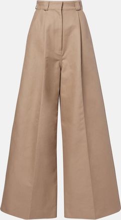 Balenciaga Cotton gabardine wide-leg pants