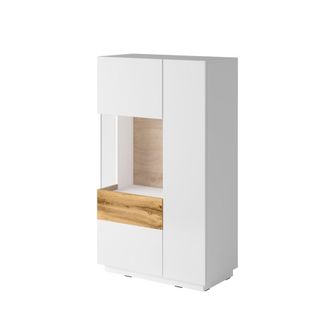 Petits Meubles Vajillero 2 puertas apertura por la izquierda laminados blanco beige