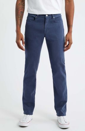 Frame Denim LHomme Slim Fit Five-Pocket Twill Pants in Dark Blue at Nordstrom, Size 28