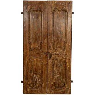 Biscottini International Puerta Corredera Medieval Antigua Interior O Exterior De Madera Maciza Y Hierro