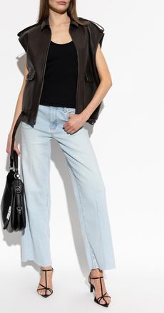 Frame Denim Le Slim Palazzo Jeans, Womens, Light Blue