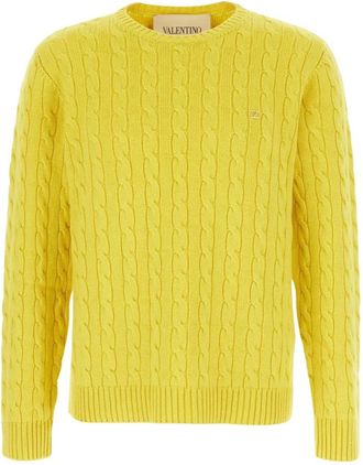 Valentino G74 Maglia - Heren - Ronde hals truien - Geel - L - Truien & Vesten