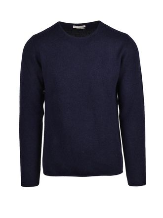 Daniele Fiesoli Cashmere Crewneck Sweater In Deep Blue