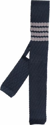 Thom Browne 4-Bar striped tie - men - Silk - One Size - Blue