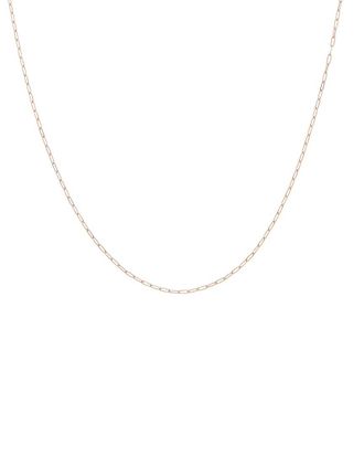 Italian Gold, Inc 10K Rose Gold 1.2Mm Solid Paperclip Necklace