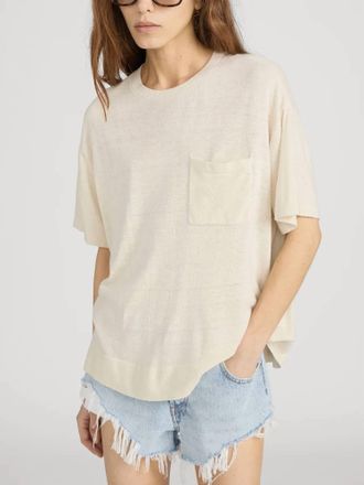 Frame Denim Knit Plus One Tee In Cream