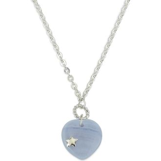 Samuel B. Sterling Silver Lace Blue Agate Pendant Necklace at Nordstrom Rack