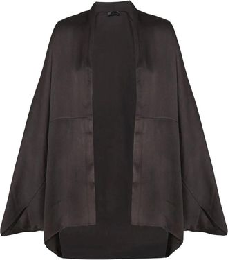 Cortana Opalo Kimono Jas - Dames - Ponchos - Rood - ONE Size - Satijn - Jassen