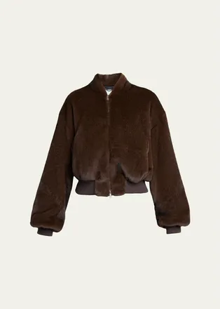 Stella McCartney Faux-Fur Bomber Jacket