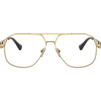 Versace 59mm Pilot Optical Glasses in Gold at Nordstrom