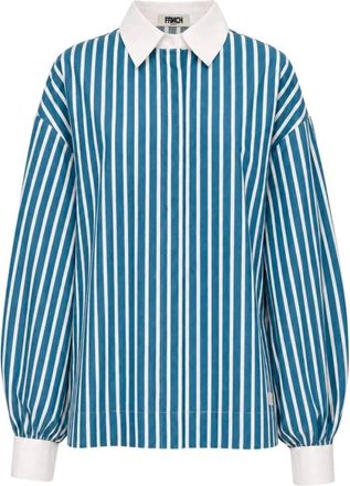 FRNCH Frnch - Mandrakia Blouse - Dames - Blouses & Shirts - Blauw - Maat: M Katoen