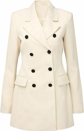 WeWoreWhat Peplum Blazer Mini Dress in Ivory at Nordstrom, Size 00