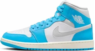Nike Jordan 1 Mid - Dames - Fitnessschoenen - Blauw - 36 1/2 EU - Leer - Fitness