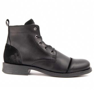 Purapiel Bottiel 104916 Mens Leather Boot, Black/White, 10.5 UK