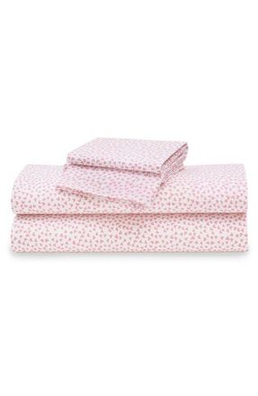 Petite Plume Signature Collection Sweethearts Sheet Set in Pink at Nordstrom, Size Queen