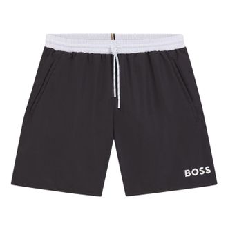 HUGO BOSS Heren Zwemshort met Zeesterrenlogo (Grijs)