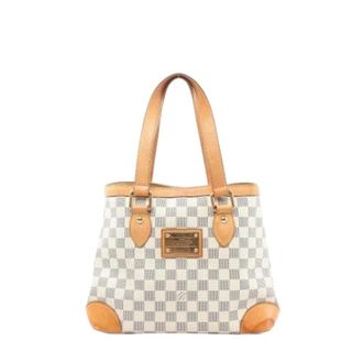Louis Vuitton Pre-owned Handbags, female, Beige, Size: ONE SIZE Pre-owned Hampstead PM Damier Azur handbag
