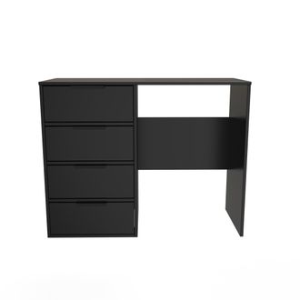 Welcome Furniture Haiti Ready Assembled Dressing Table with 4 Drawers - Black Matt - Welcome Furniture | TJ Hughes
