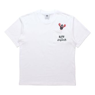 adidas originals Artist Tee Ss Dragon Pattern Pocket Short Sleeve White HA4688