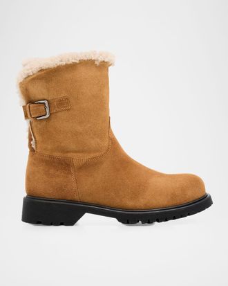 La Canadienne Hadley Shearling-Lined Suede Boots