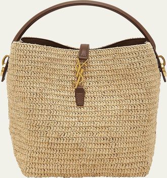 Saint Laurent Le 37 Raffia Bucket Bag