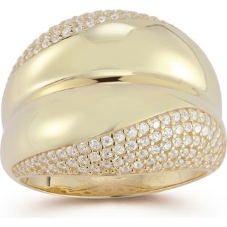 Glaze Jewelry Pav&eacute; Cubic Zirconia Statement Ring in Gold at Nordstrom Rack, Size 7