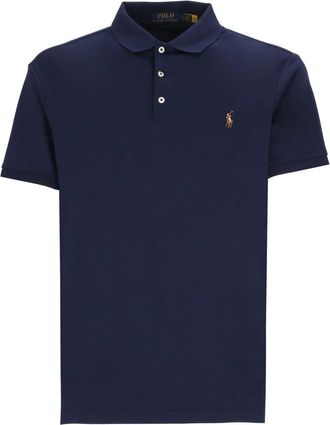 Ralph Lauren Katoenen Polo Shirt met Drie Knoopjes - Heren - Polos - Blauw - L - Katoen - Tops