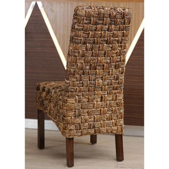 International Caravan Inc Victor Woven Abaca Dining Chair