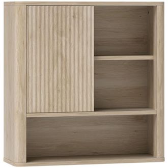 HOMCOM Armario de pared 60x20x62 cm madera natural