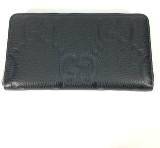 Gucci Black Leather Long Wallet (Bi-Fold) (Pre-Owned)