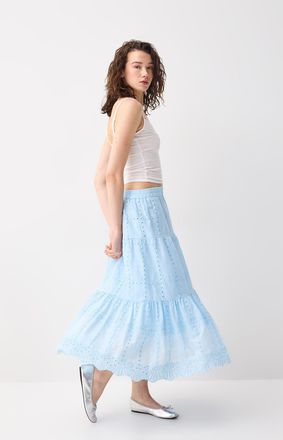 Twik Womens Broderie anglaise maxi skirt