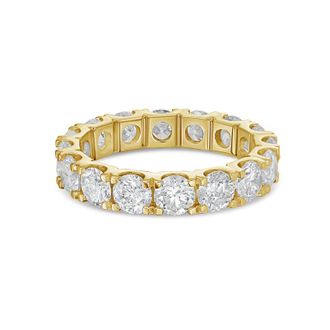 Diana M. Jewels 14kt yellow gold 3.00 cts round lab grown diamond eternity band in U-prong setting